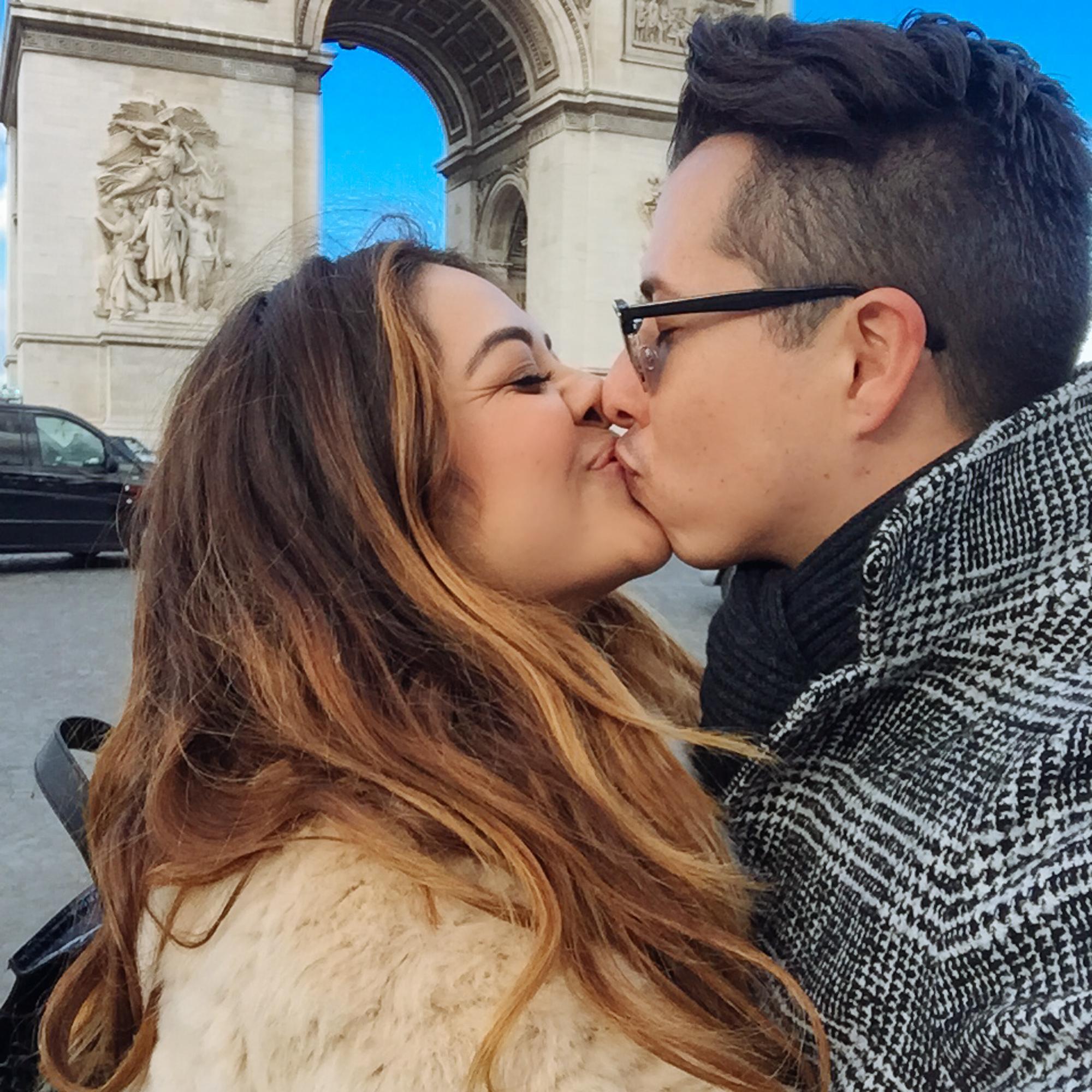 Back in Paris, 28 days after our engagement.