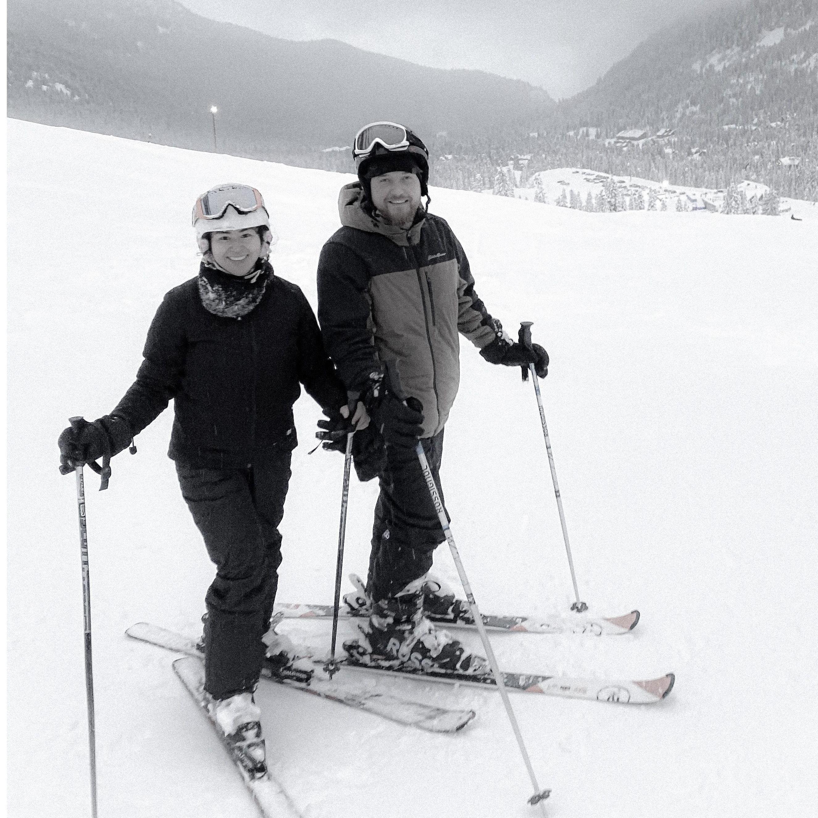 We went to Sasquatch mountain and Brenden learned to ski. Since then he has been my skiing partner.
