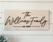 Modern Farmhouse Family Name Sign,...