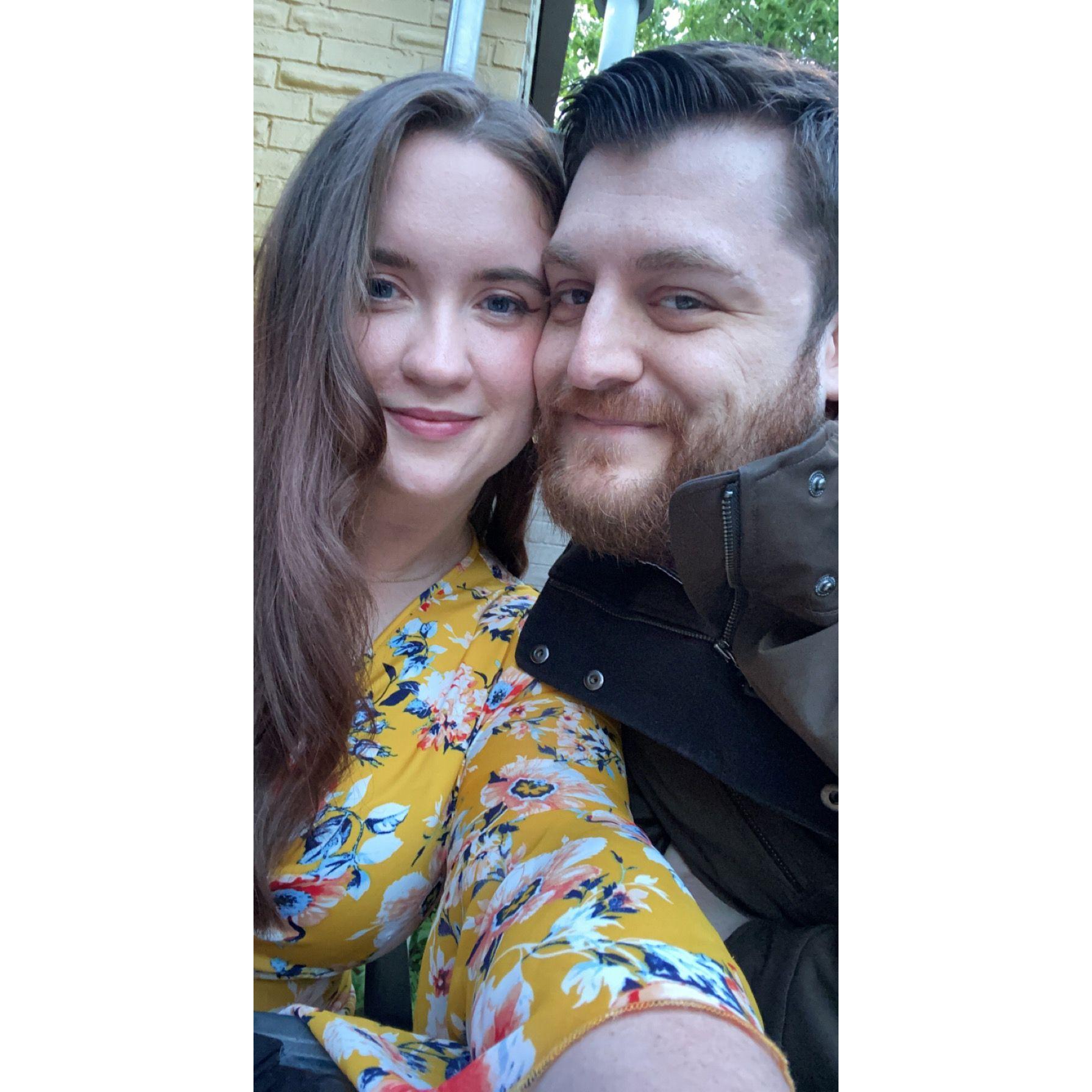 Our first anniversary at Hannah's Off the Square in Denton, TX