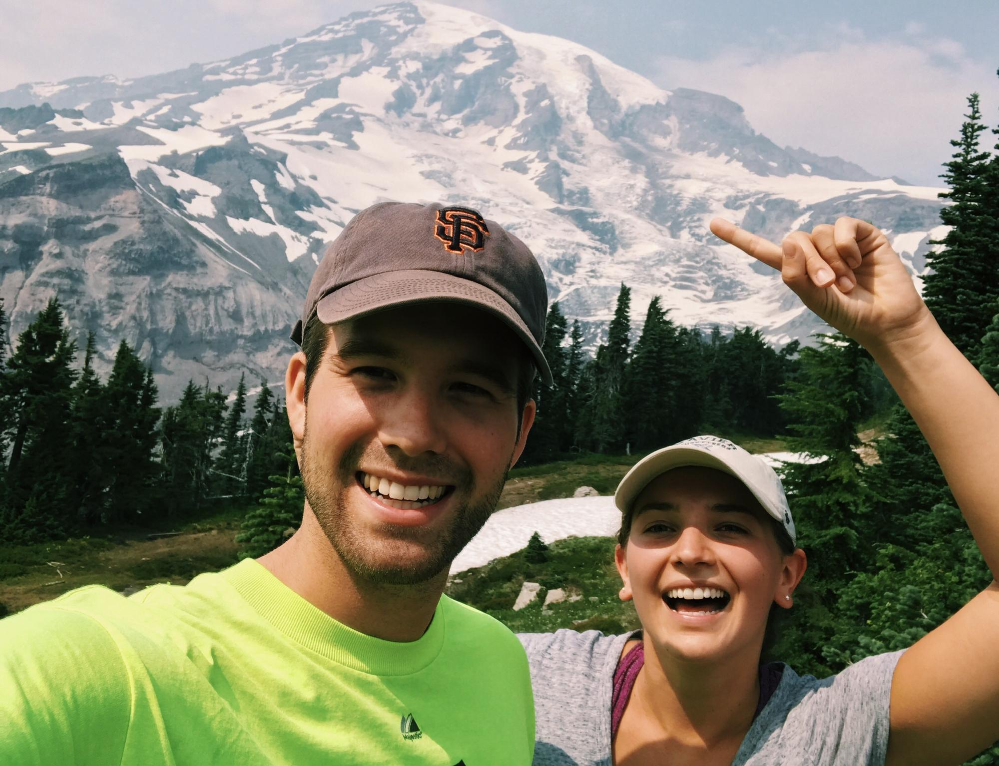 Hiking in Mount Rainier National Park, WA