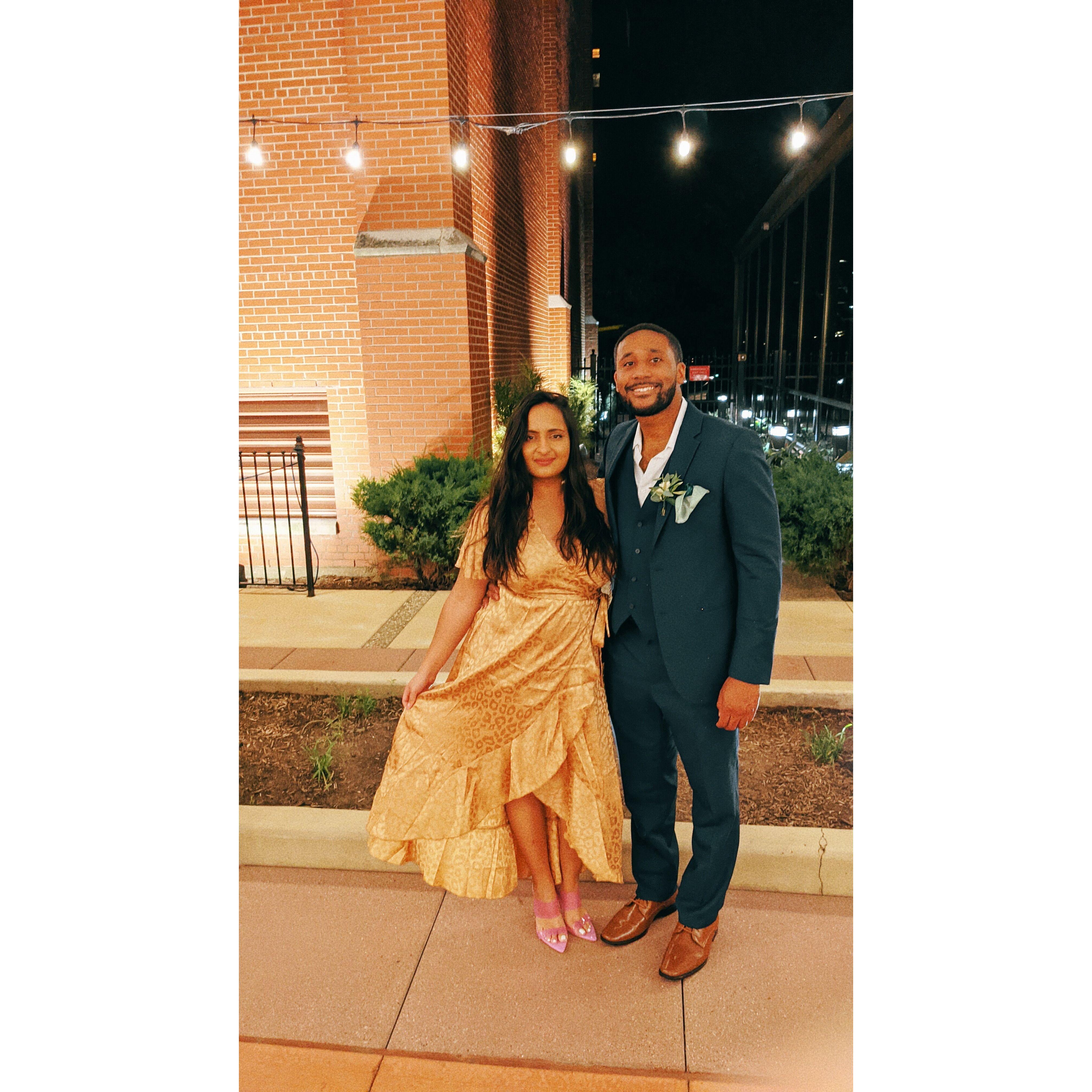 Our first wedding together