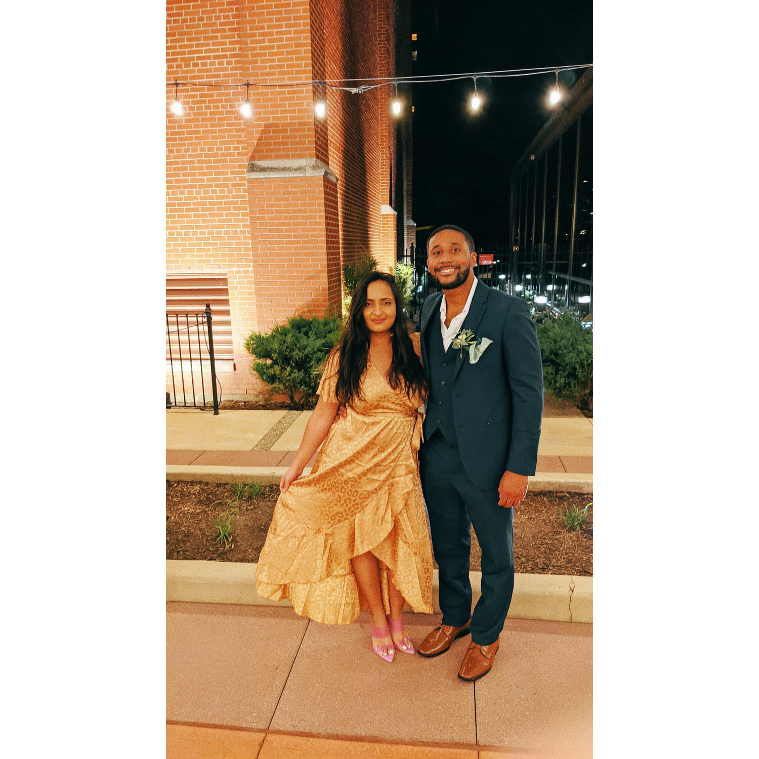 Our first wedding together