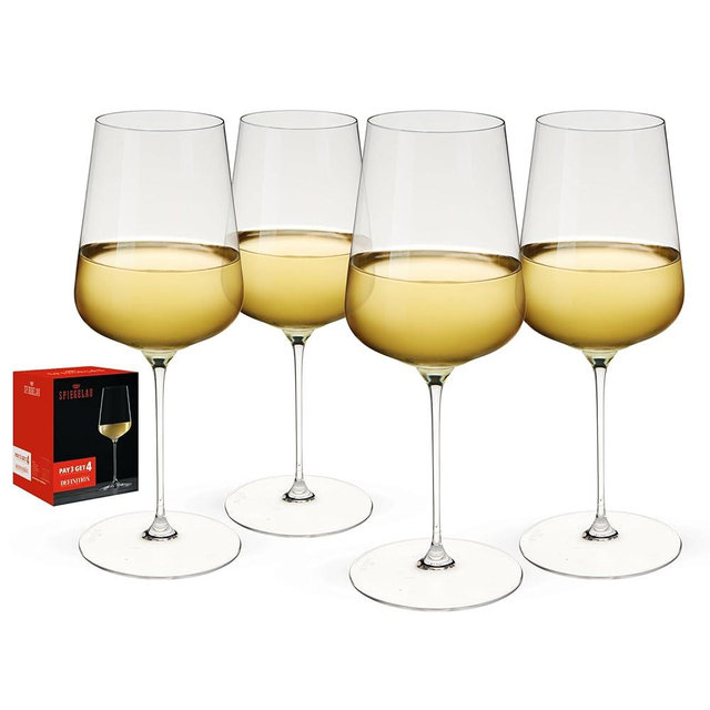 Spiegelau Definition Crystal Universal Wine Glasses for Red and White Wines, Durable Drinking Glasses for Housewarming, Birthday Party, Wedding Gifts, Home Bar, Elegant Glassware, 19 oz, Set of 4