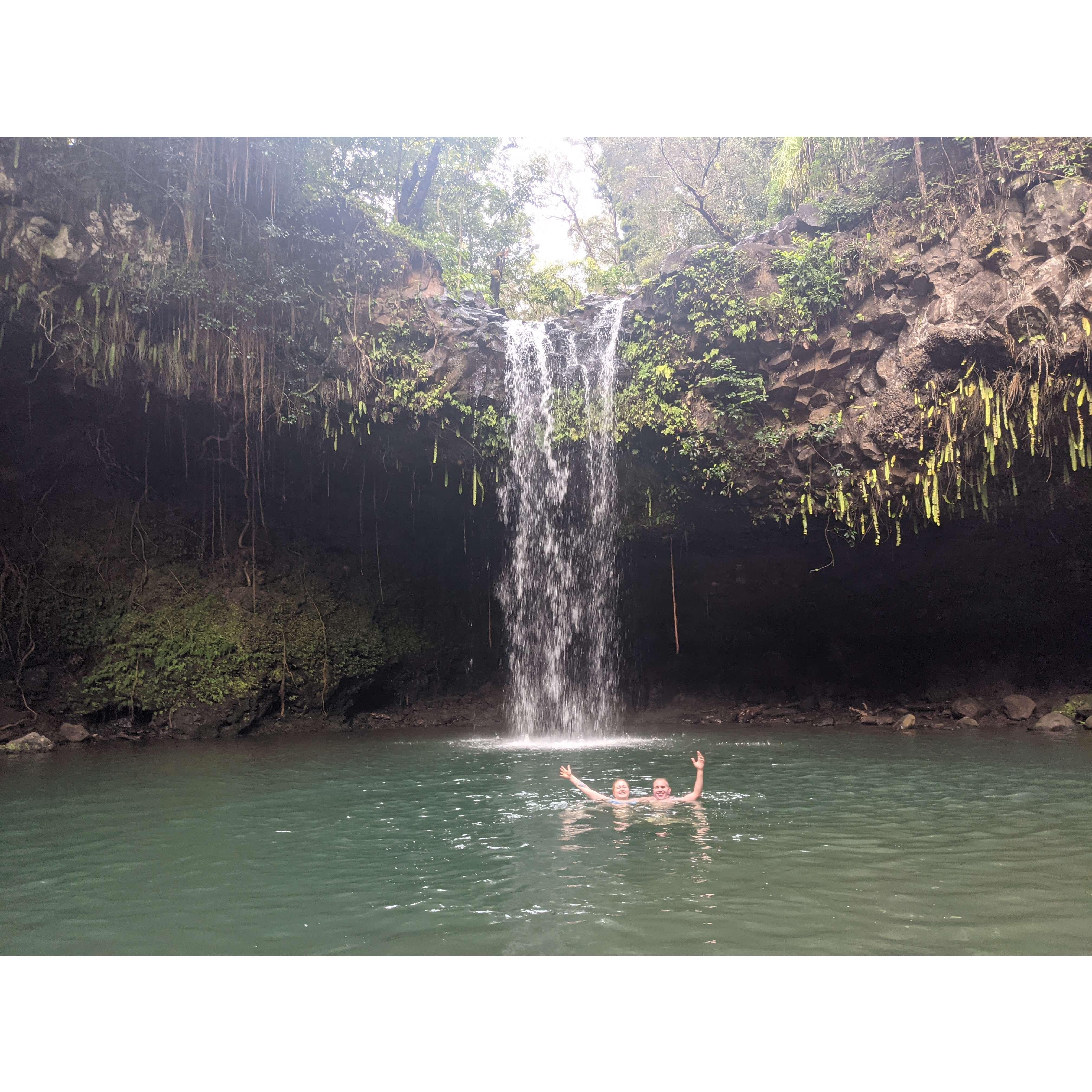 We were the first ones to the Twin Falls! Road to Hana, Maui, Hawaii