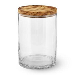 Olivewood & Glass Canister, Small