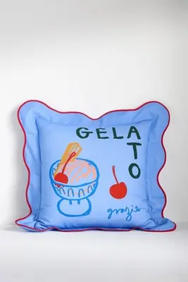 Jordan Nickson Cotton Printed Text Pillow