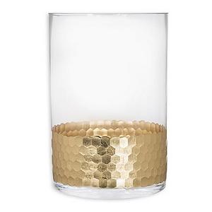 Home Essentials & Beyond Etched Honeycomb Candle Holder in Gold