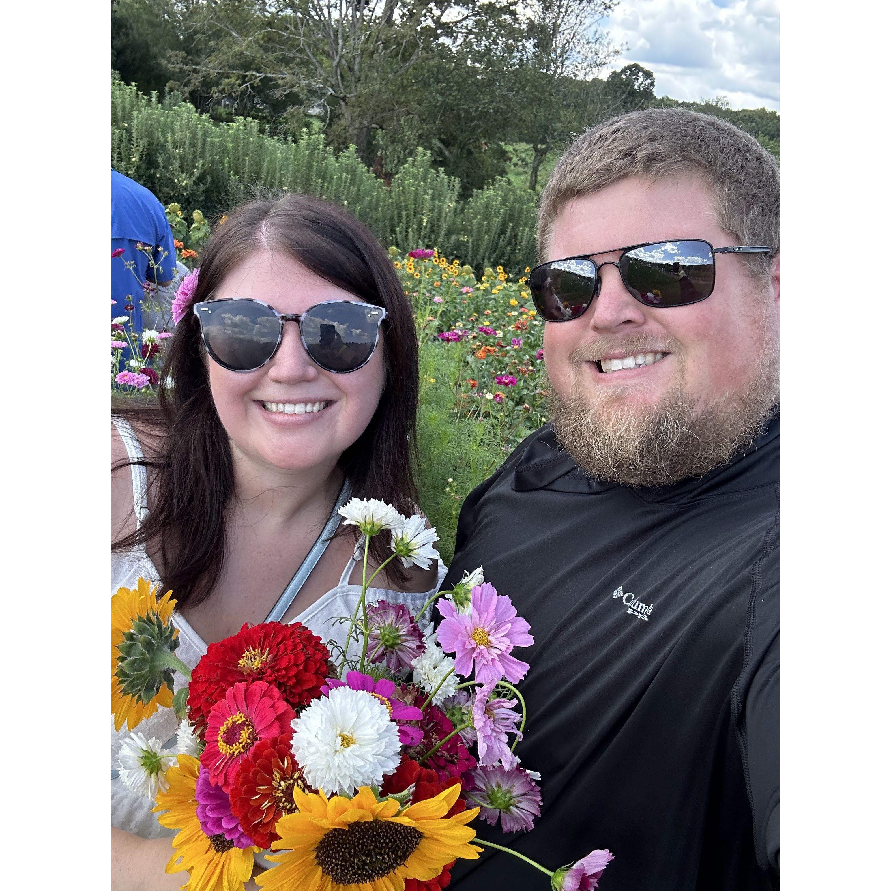 Picking flowers in Ellijay
