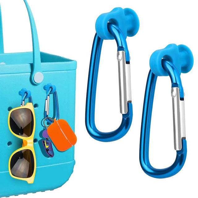 Mity rain Key Holder for Bogg Bag, Accessories for Bogg Bags Original X Large, Insert Charm Carabiner Keychain for Beach Bag