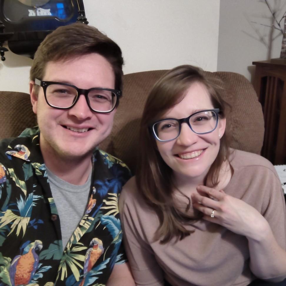 Michelle & Ryan call their families from Michelle's parents' house (Michelle's mom screamed when she saw the ring) - Eliot, ME - December 22, 2019
