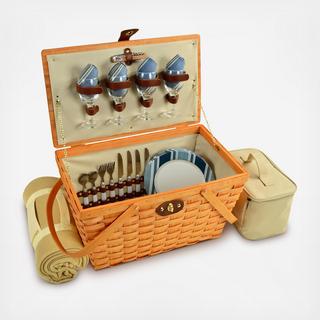 4-Person Settler Picnic Basket with Blanket