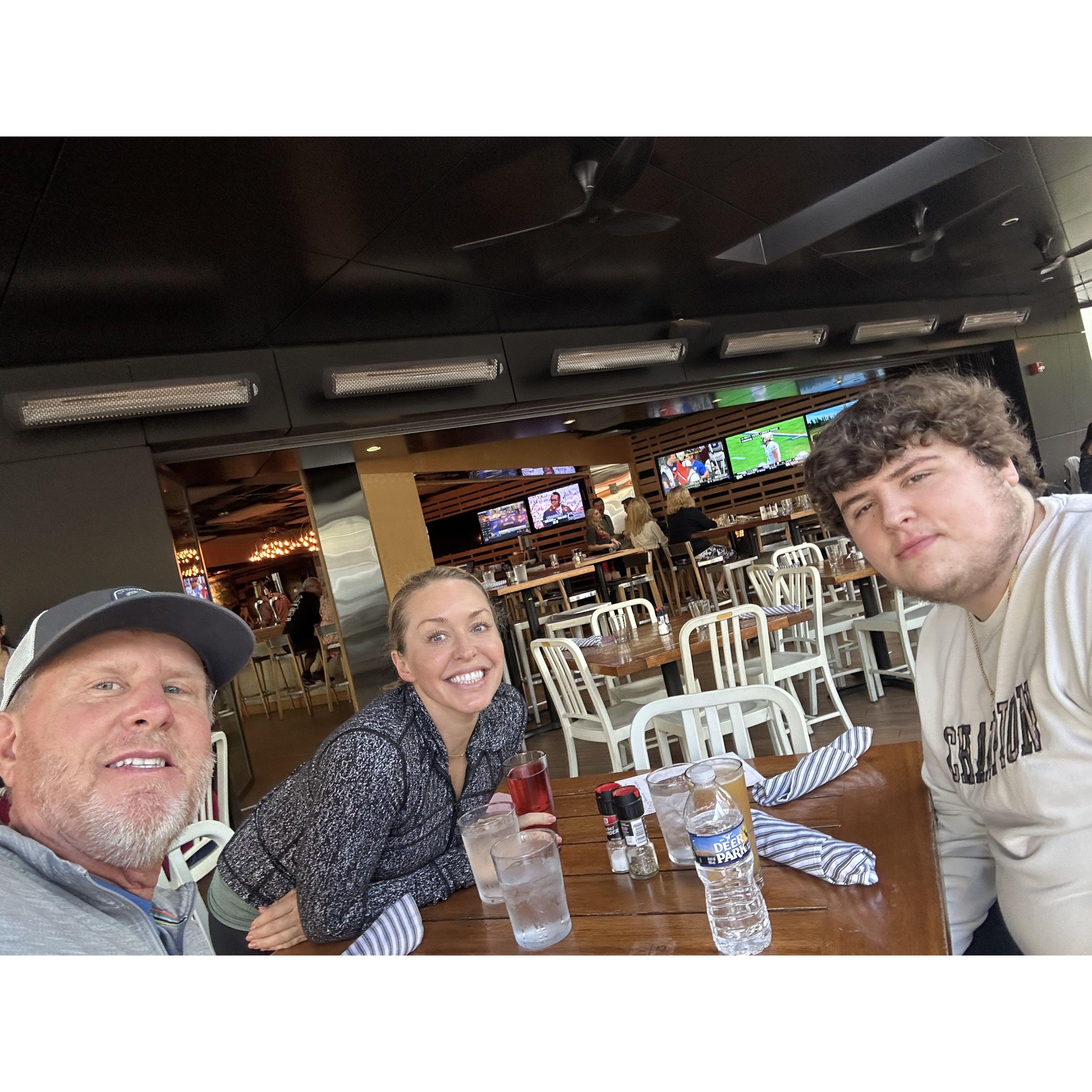 Lunch with Mark’s nephew Adam