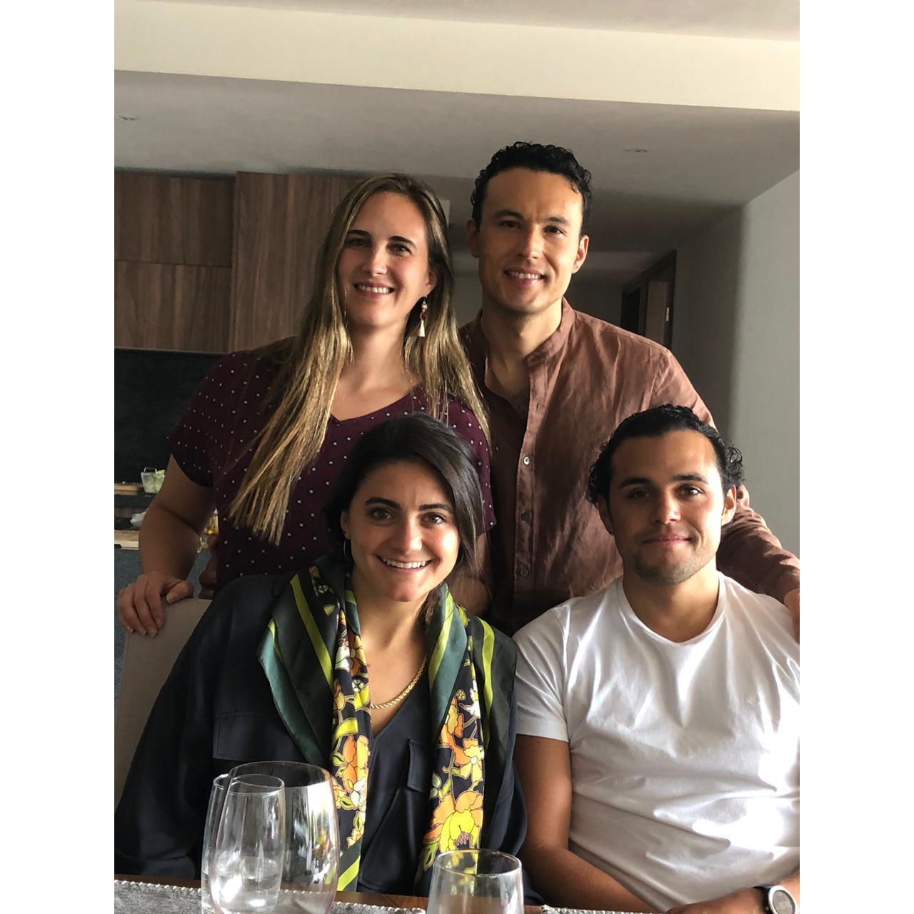 Enjoying a Sunday brunch with Adrian and Nat