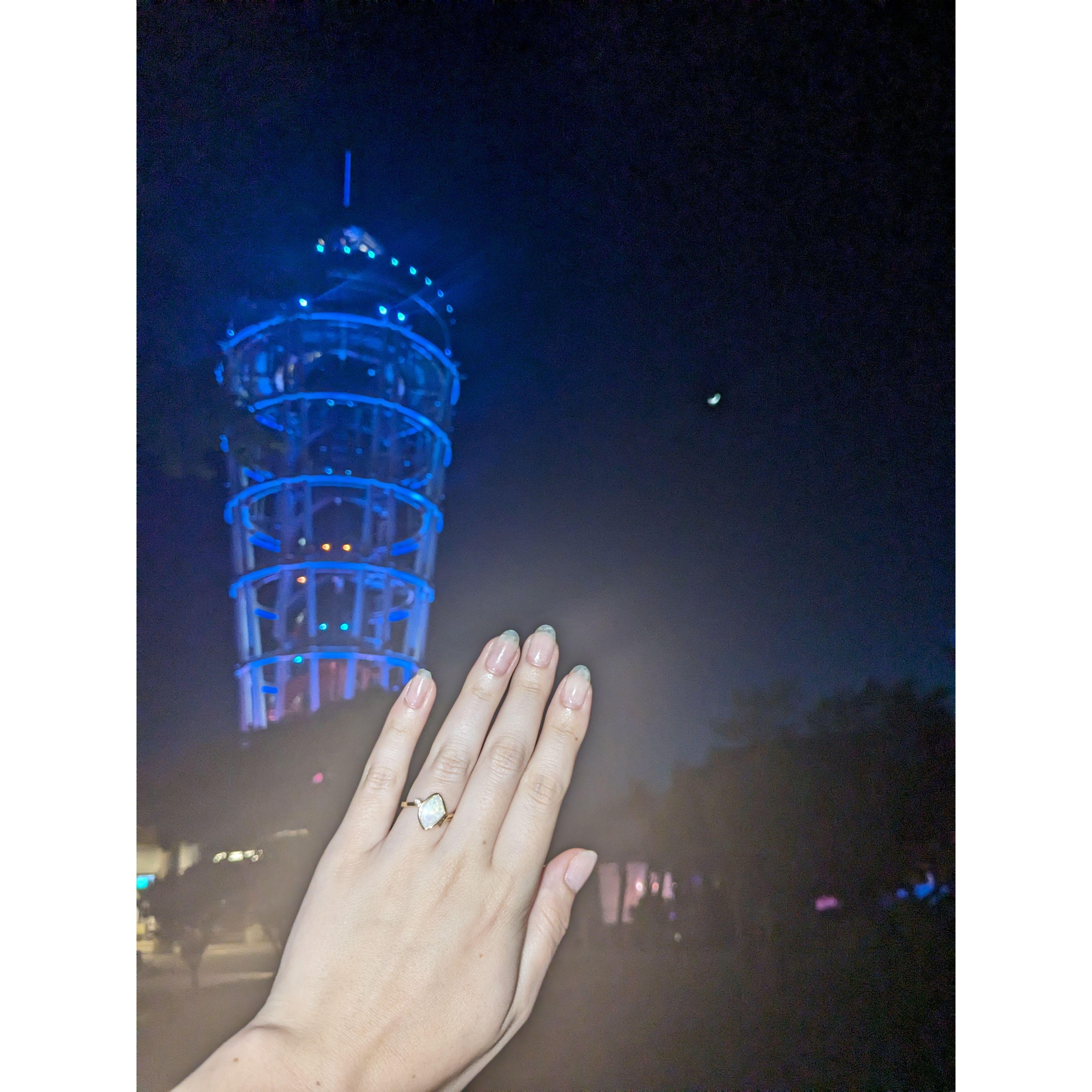 A picture of the island observatory where Ben proposed called, Enoshima Sea Candle.