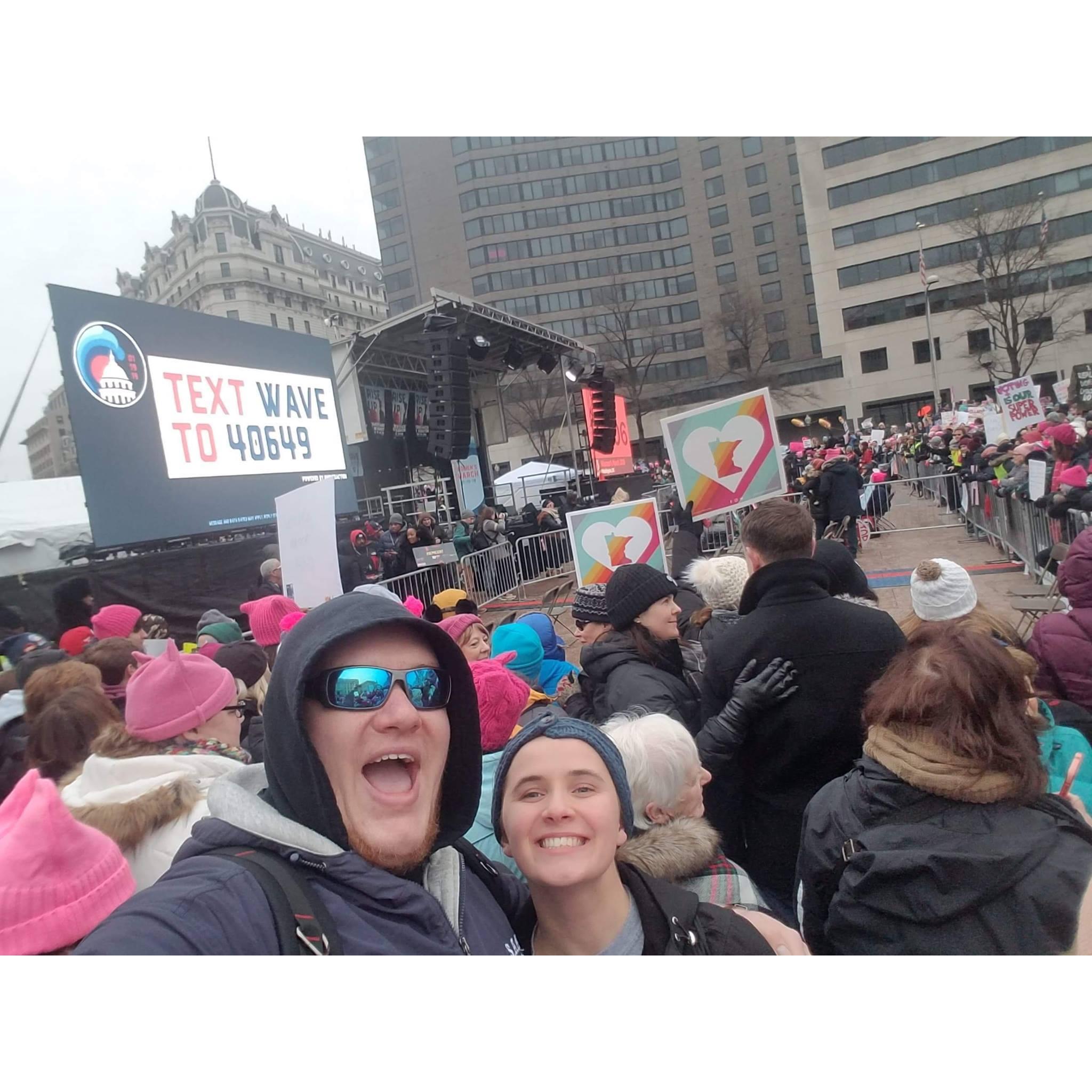 Our first political march together