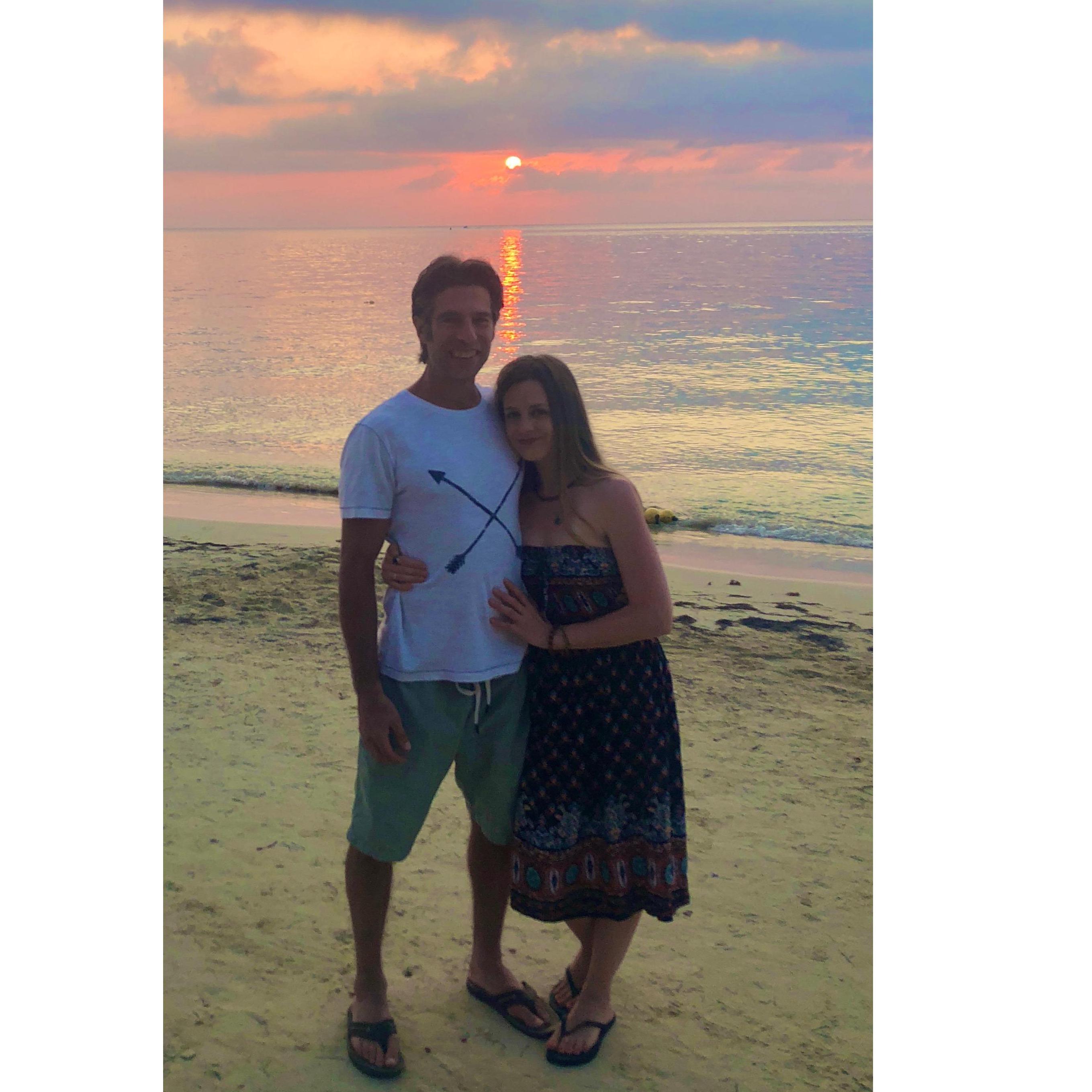Our first trip (well, after the yurt in New Hampshire of course!). Erik was in Roatan for work for 2 weeks and I got to fly out and spend a week with him