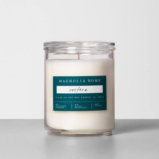 11.6oz Glass Jar Candle Restore - Magnolia Home by Joanna Gaines