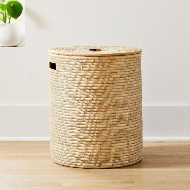 Wooden Handle Hamper Large