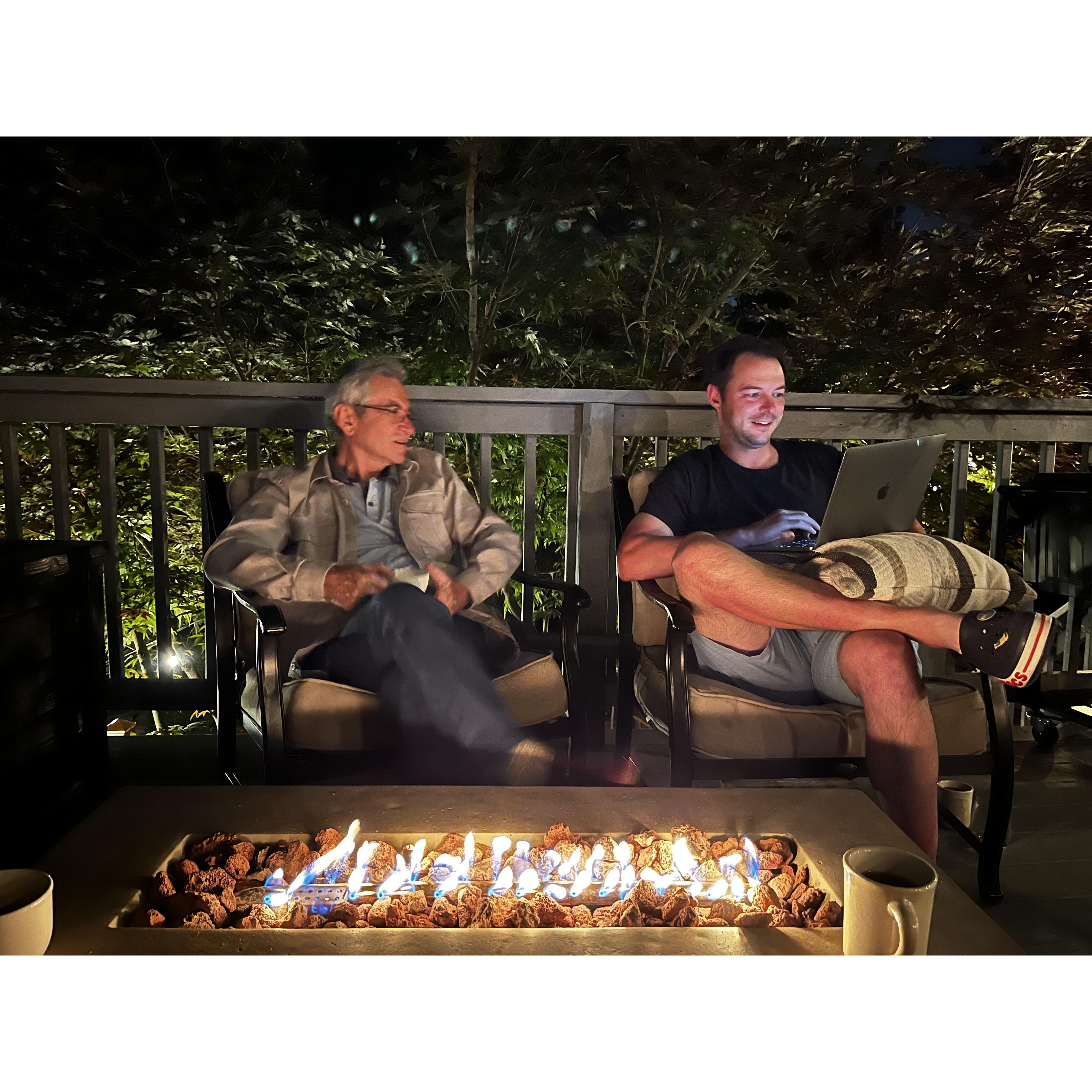 Nick & Nezvat enjoying a spring night in Kansas City