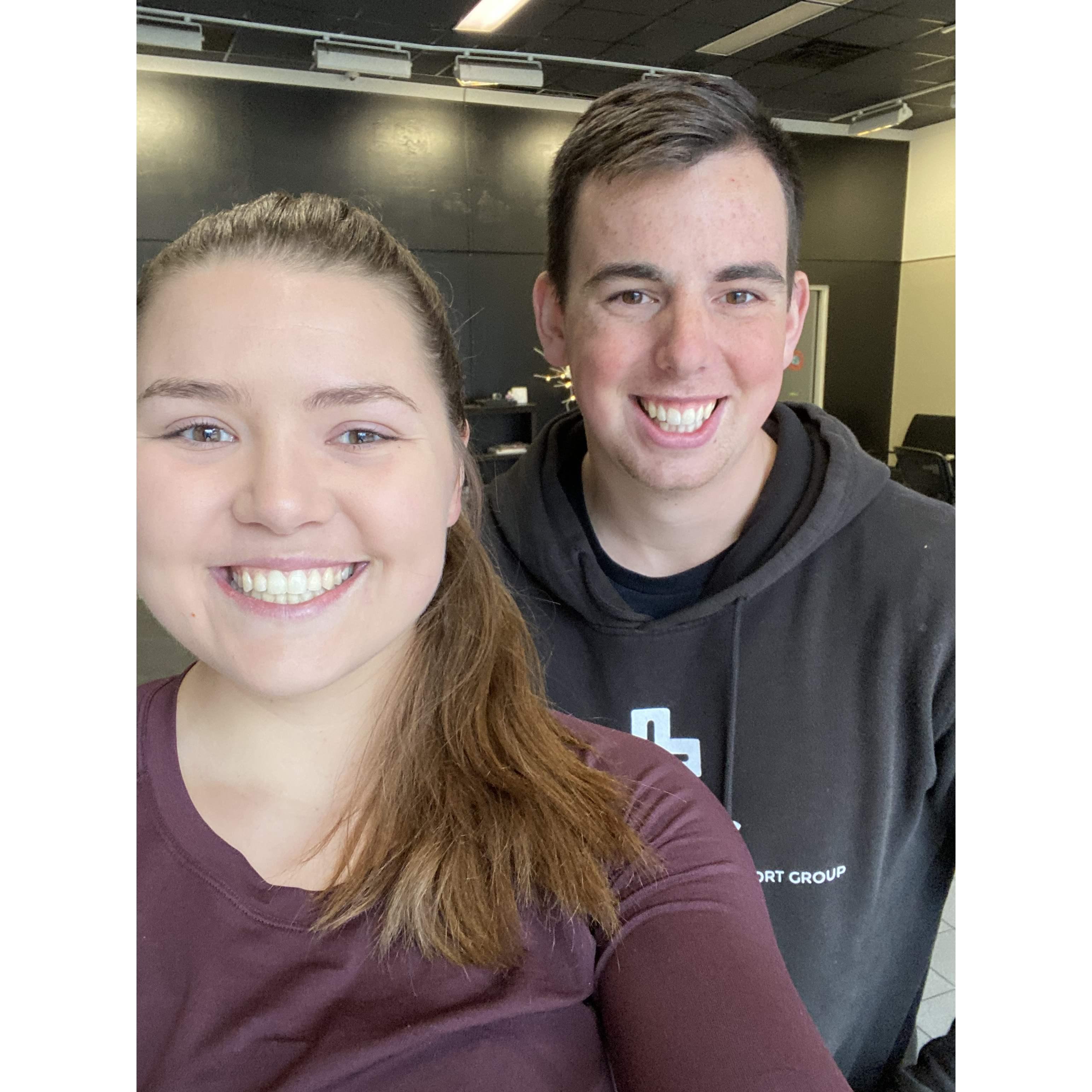 OUR FIRST PHOTO TOGETHER! When we parted after our first ~date~ I requested two things: a hug, and a selfie :) John, of course obliged