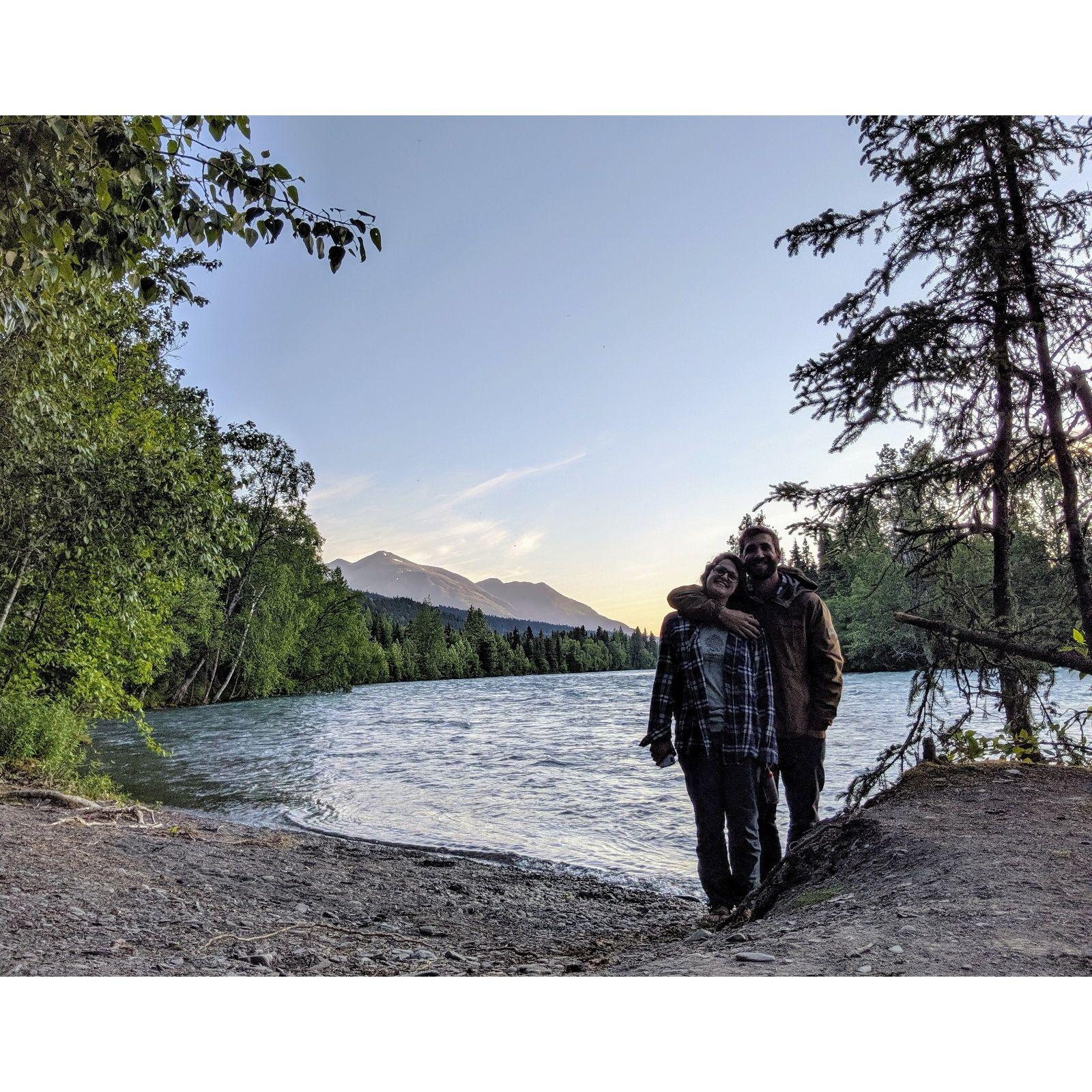 Our first camping trip together- Cooper Landing, AK.