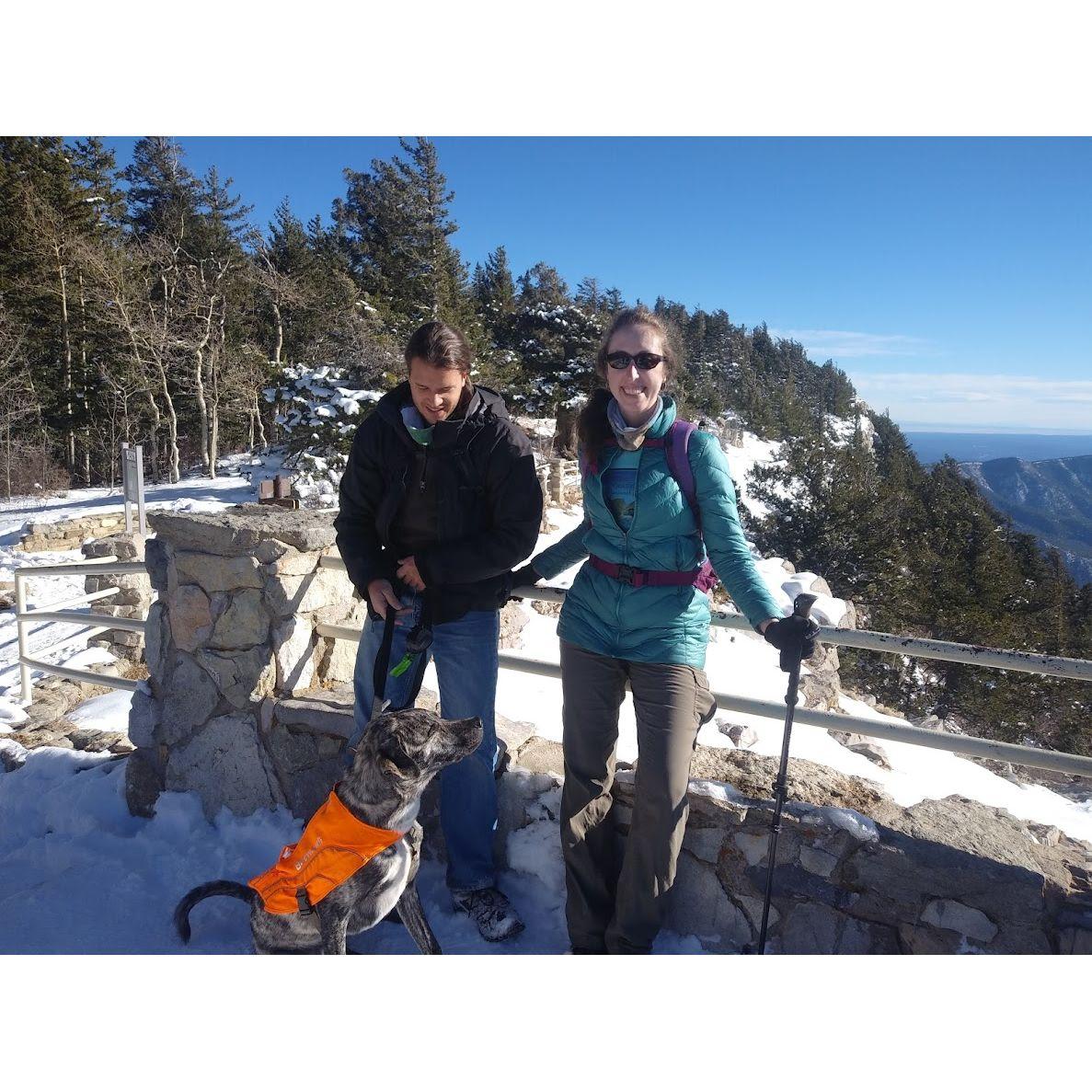 Snowshoing in the Sandia Mtns, New Mexico, 2021