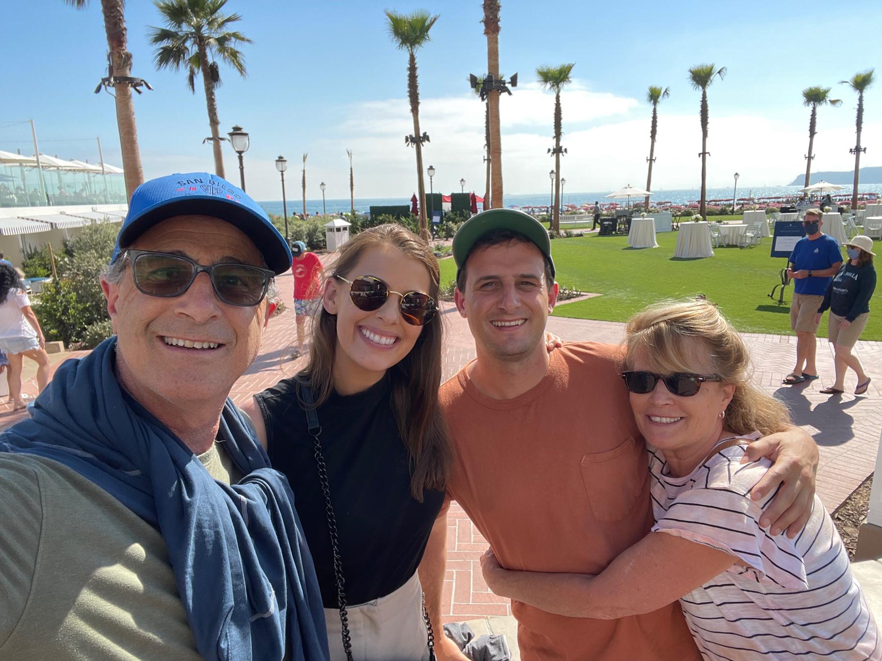 In Coronado with Ben’s parents.