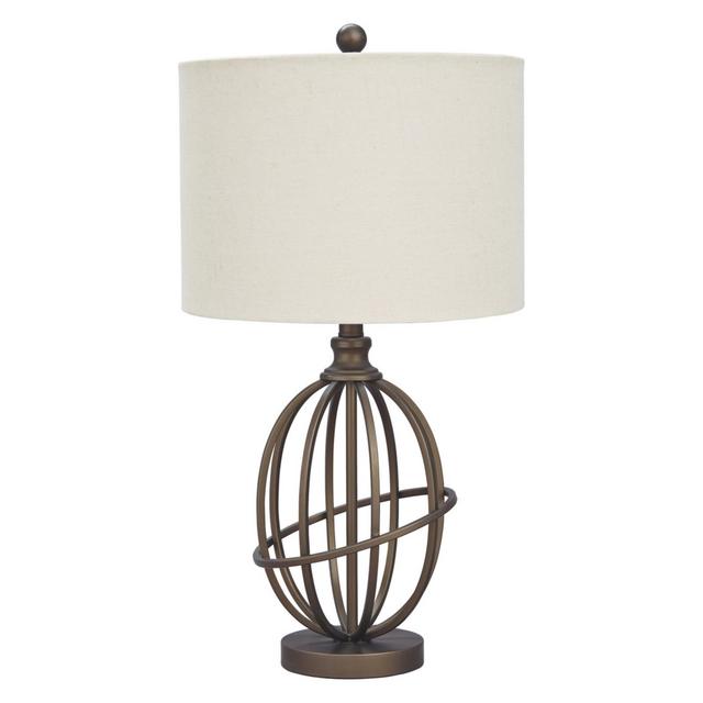 Manasa Metal Table Lamp Antique Brass - Signature Design by Ashley