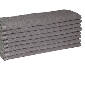 Orient Originals Inc. - Cotton Craft 8 Pack Charcoal EuroCafe Waffle Weave Terry Kitchen Towels 16x28, 100% Ringspun 2 Ply Cotton Highly Absorbent Low Lint, Professional Grade 400 Grams, Multi Purpose Bar Mops Hand Towel