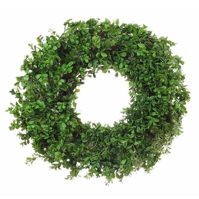 Faux Boxwood Wreath, 24''