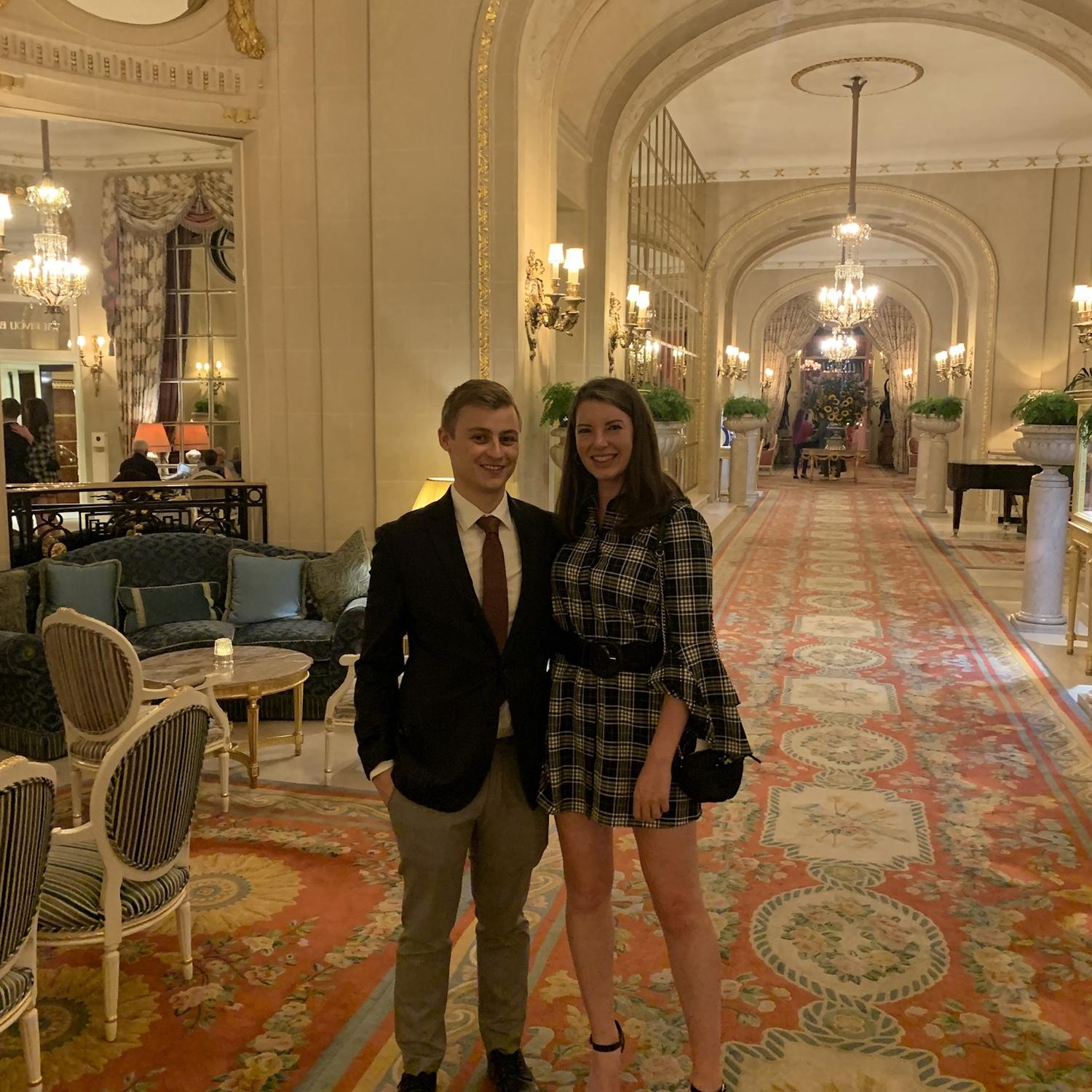 Dinner at the Ritz in London with Catie's dad