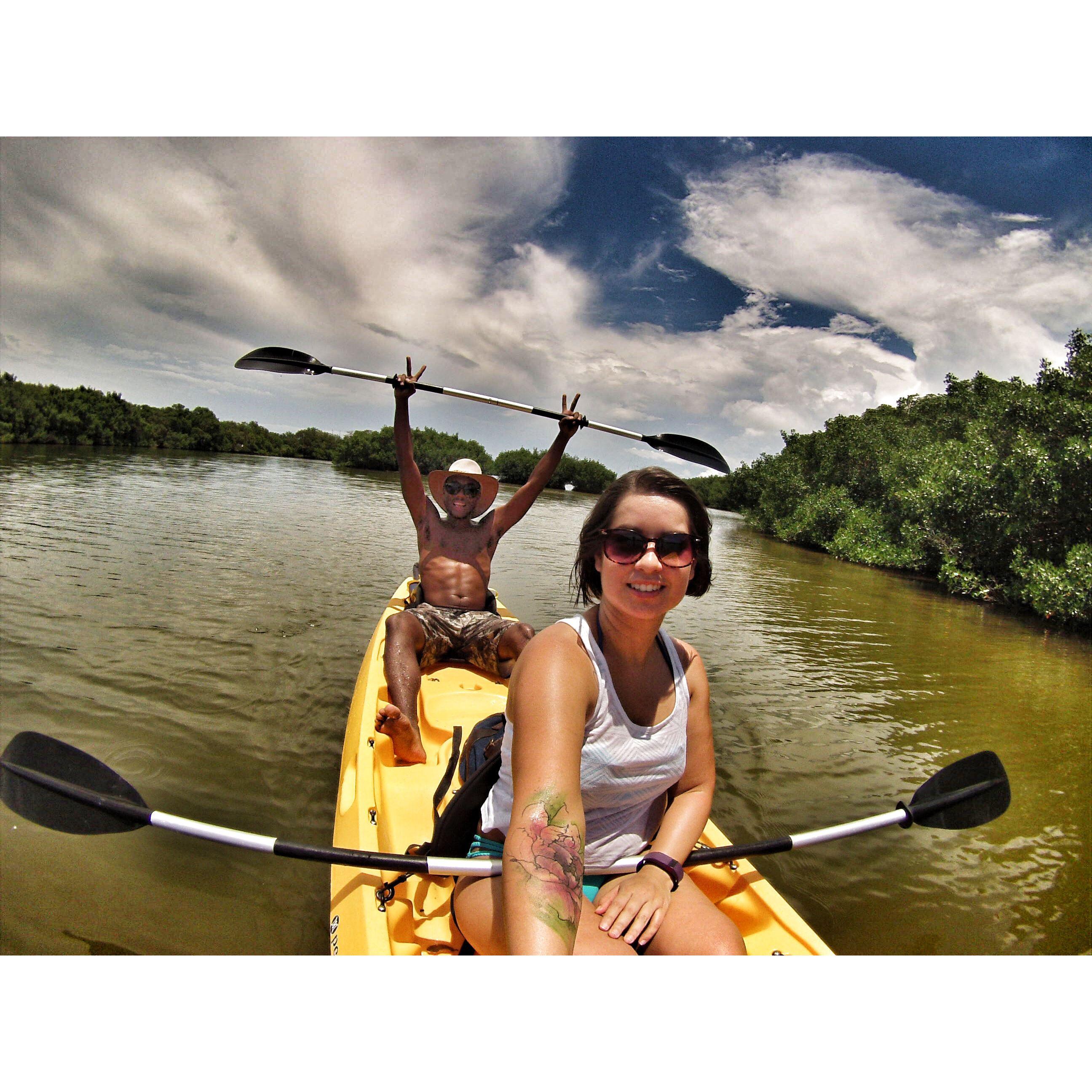 Kayaking at Fort Desoto, FL in 2016