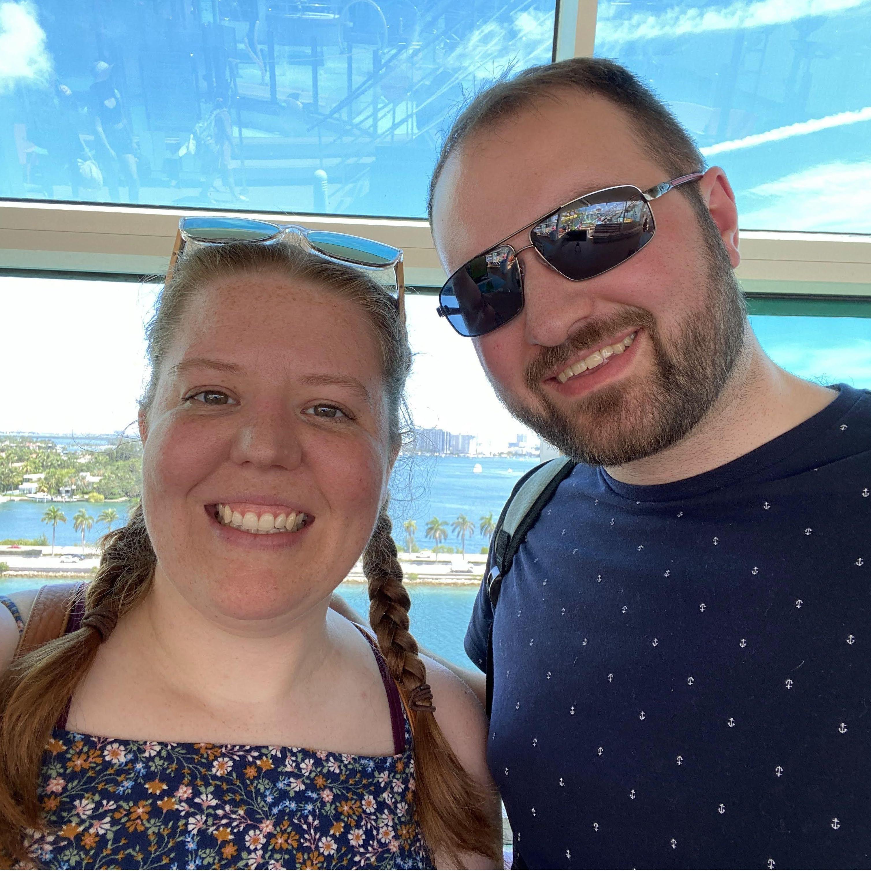 On our cruise in the Bahamas.