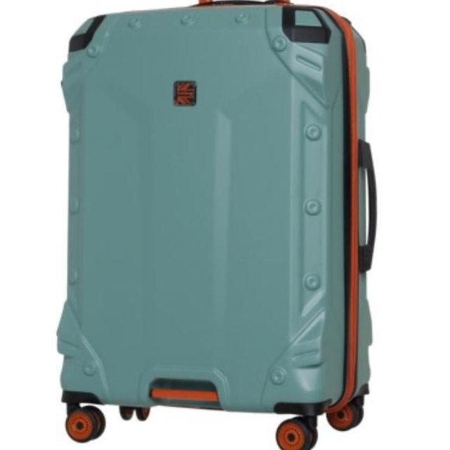 BritBag 28” Himalayas Spinner Suitcase - Hardside, Expandable, Iceberg Green-Apricot Orange