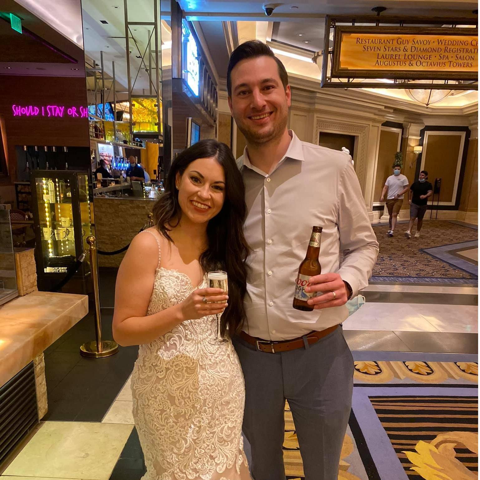 Our first drink as a married couple! A special thanks to Jack & Annellie for the drinks and accompanying--we wouldn't have wanted it any other way!
