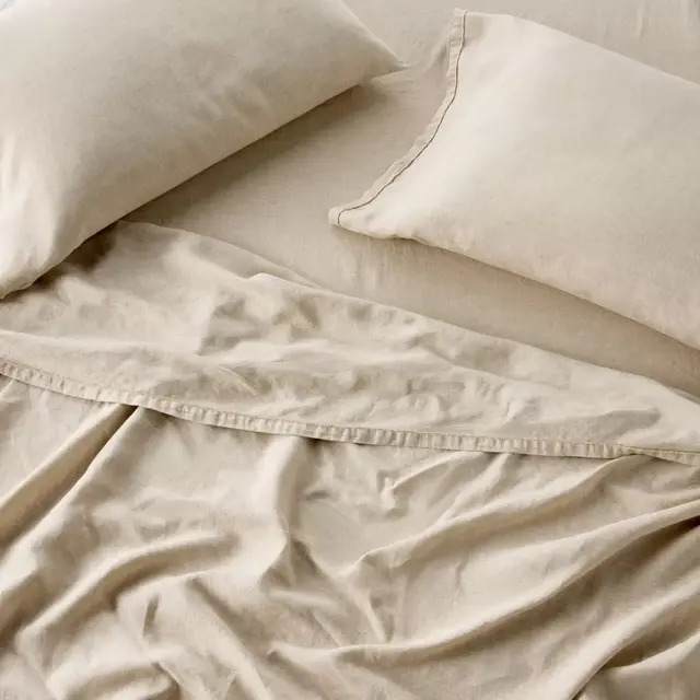 California King 100% Linen Sheet Set Natural - Casaluna™