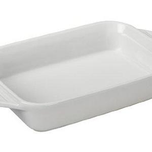 Le Creuset Stoneware Rectangular Dish, 10.5 by 7-Inch, White