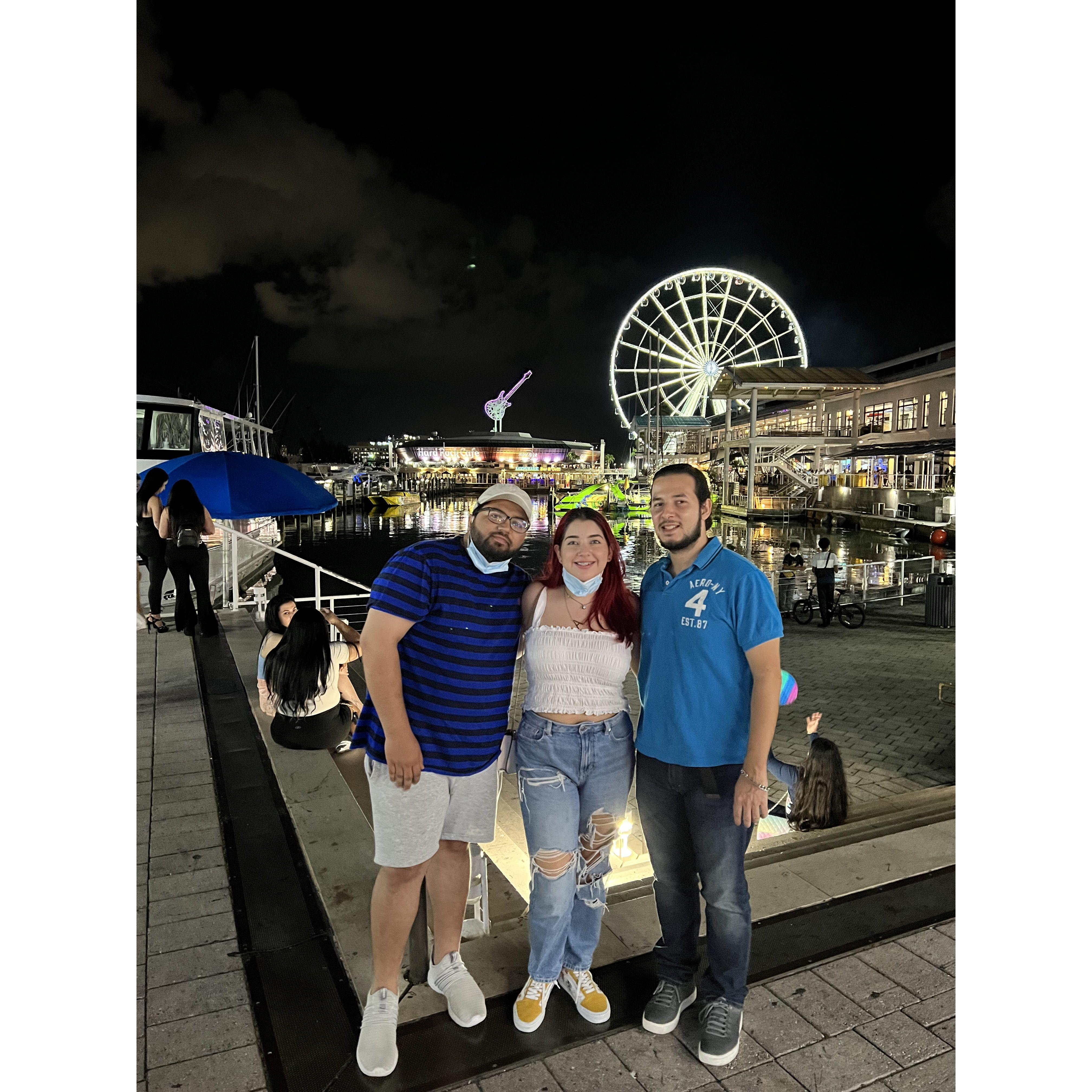 Miami, Fl. With Albani's uncle, Leonardo.