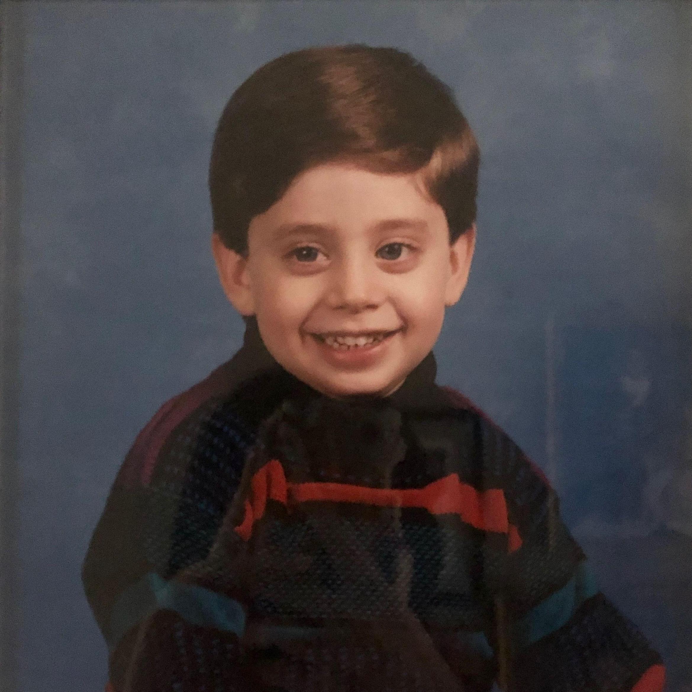 Young Ryan in a vintage sweater
