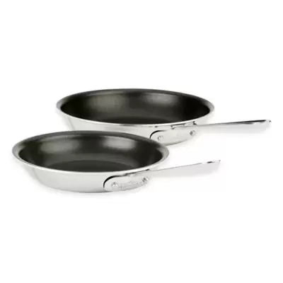 All-Clad Nonstick 2-Piece Stainless Steel Fry Pan Set