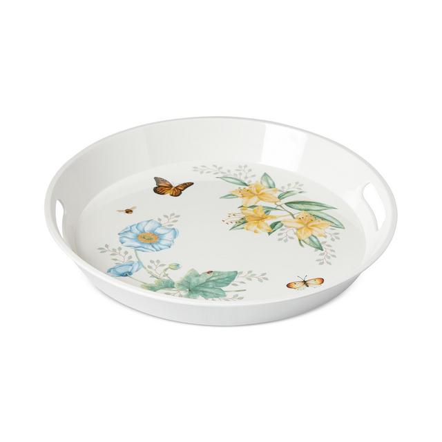 Lenox Butterfly Meadow Collection Melamine Large Round Handled Tray