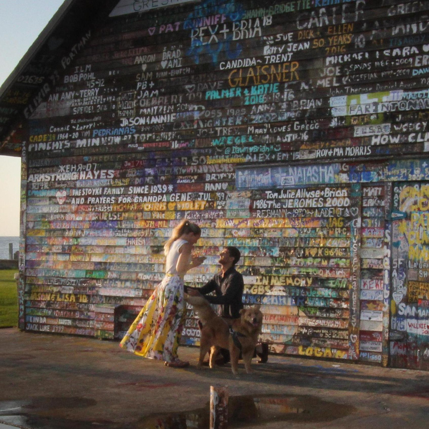 Our engagement at Anderson Dock in Door County.