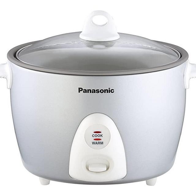 Panasonic SR-G10FGL Rice, Steamer and Multi-Cooker, 5.5 cups (Uncooked), 11-Cups One-Step Automatic Cooking, Silver, 5.5 Cups uncooked/11 Cups cooked