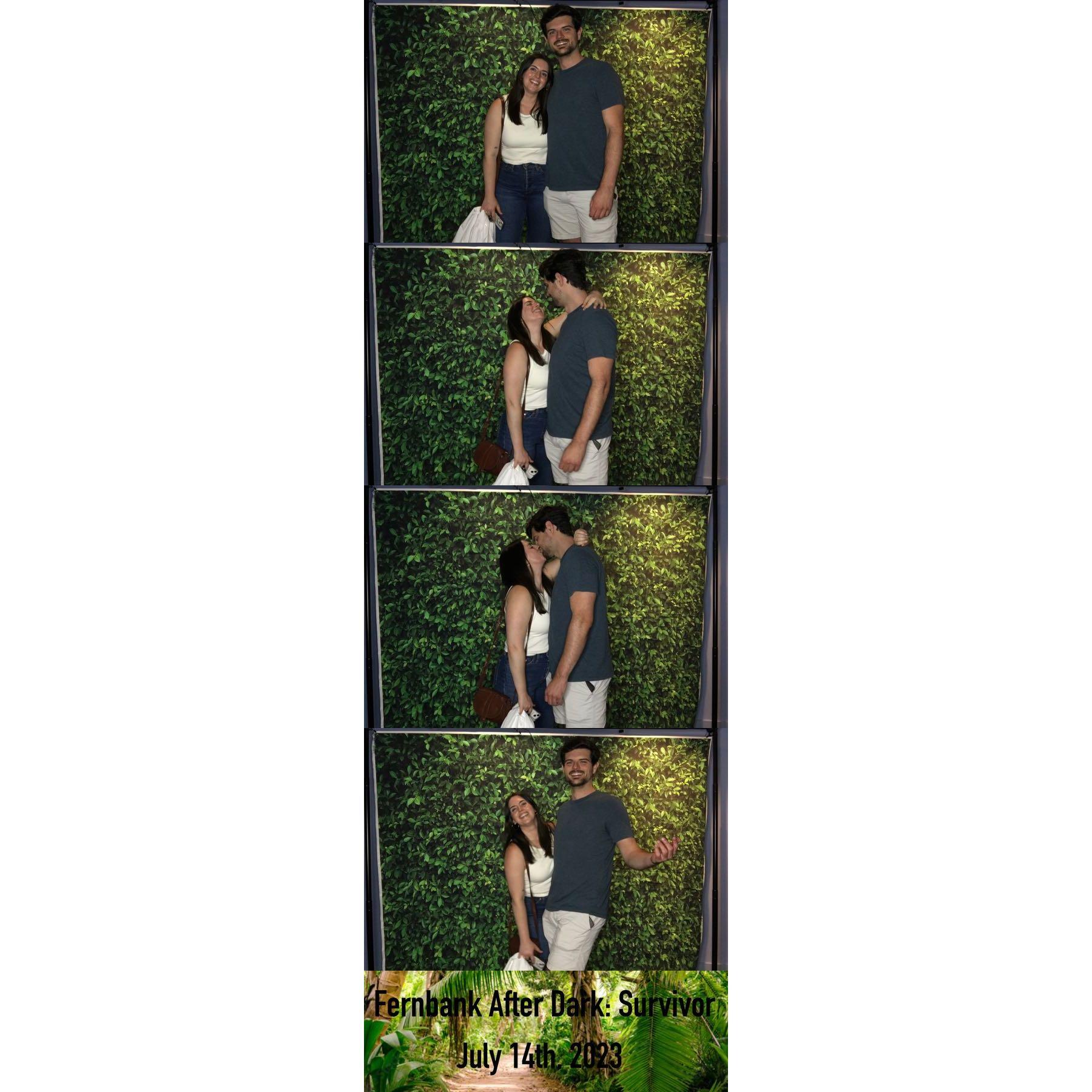 Jordan found out that Kristina loves the tv show, Survivor, and planned a date for us at Fernbank that had a Survivor themed night.