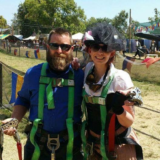 Ziplining at the Renaissance Faire. Spring 2016