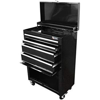 Excel TB2201X-Black 22-Inch Steel Chest Roller Cabinet Combination, Black