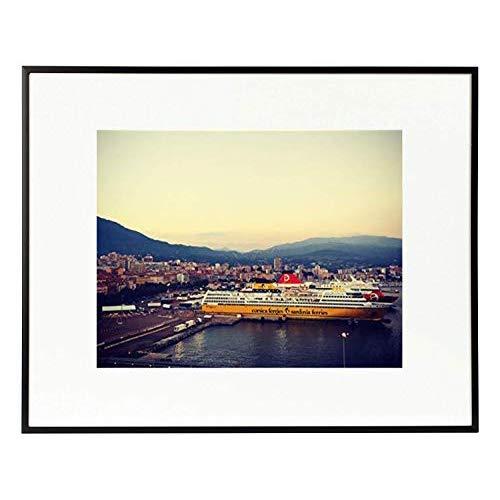 Golden State Art, Metal Wall Photo Frame Collection, Aluminum Black Photo Frame with Real Glass (16X20)