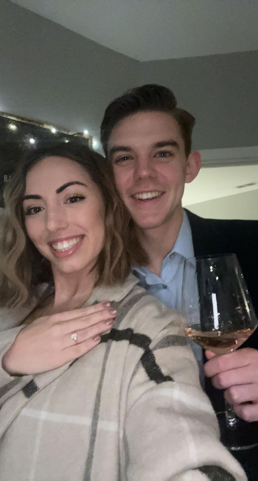 The night Matt proposed to Jordan and celebrated at RH Rooftop.