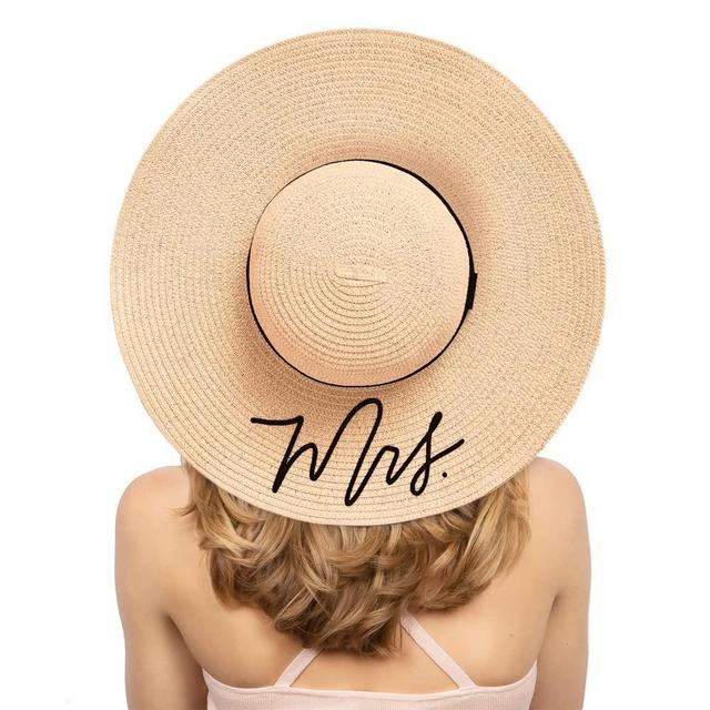xo, Fetti Bachelorette Party Decorations Tan Mrs Sun Hat | Neutrals Bride to Be Bridal Shower Gift, Honeymoon Favors, Straw